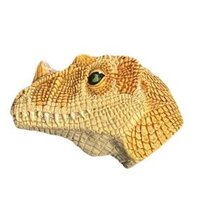 Vtg Dinosaur Brooch Jewelry Signed V. Aalko Handcrafted Detailed Ceratosaur Pin